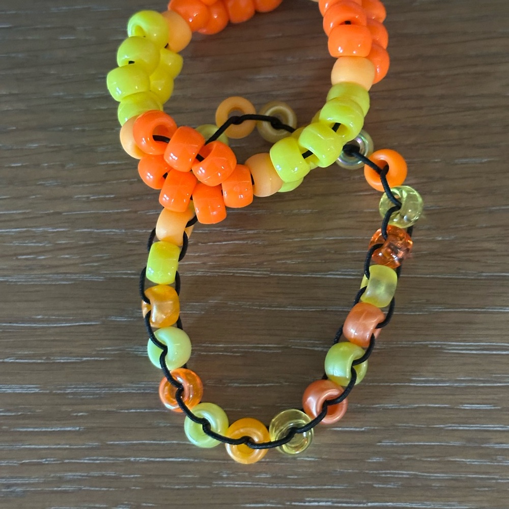Neon handmade Beaded Bracelet Set